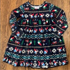 Hanna Andersson Girls Gnome Dress Size 4